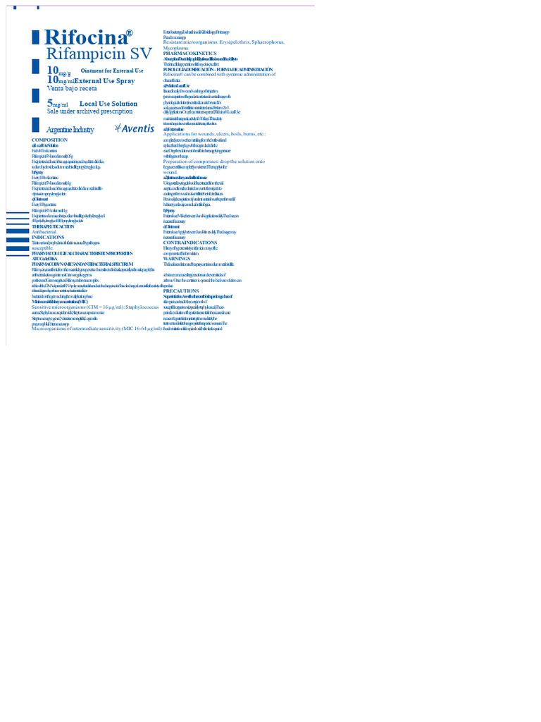 Prospectus_rifocina | PDF | Microbiology | Clinical Medicine