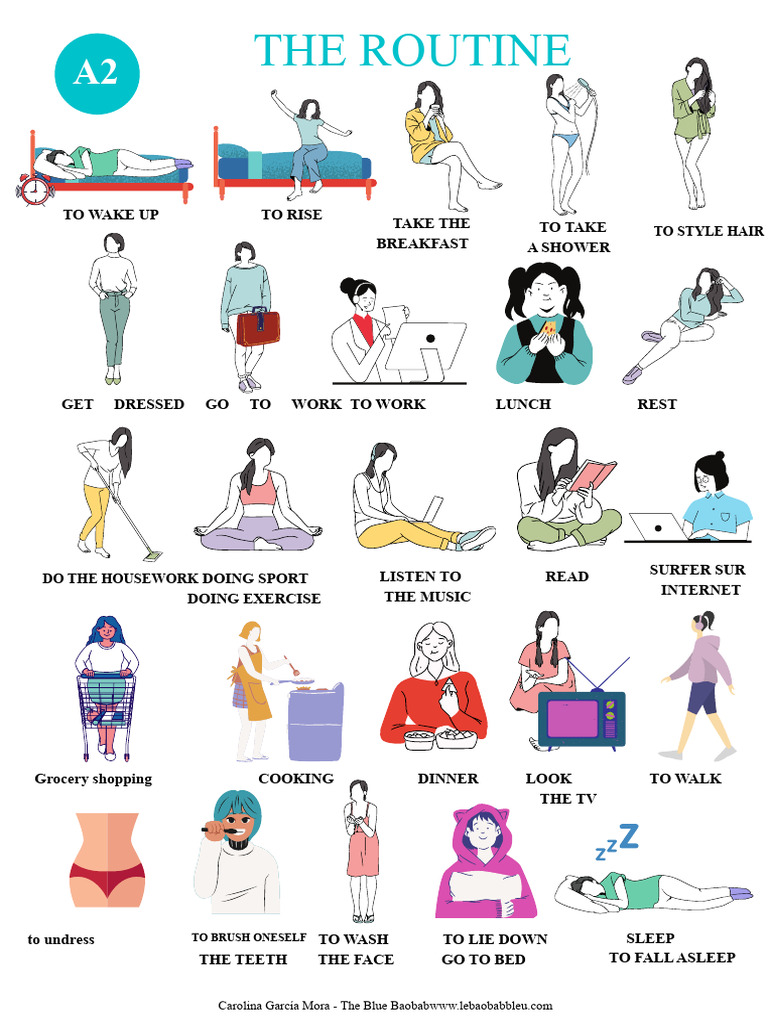 Vocabulary. The Routine A2 | PDF