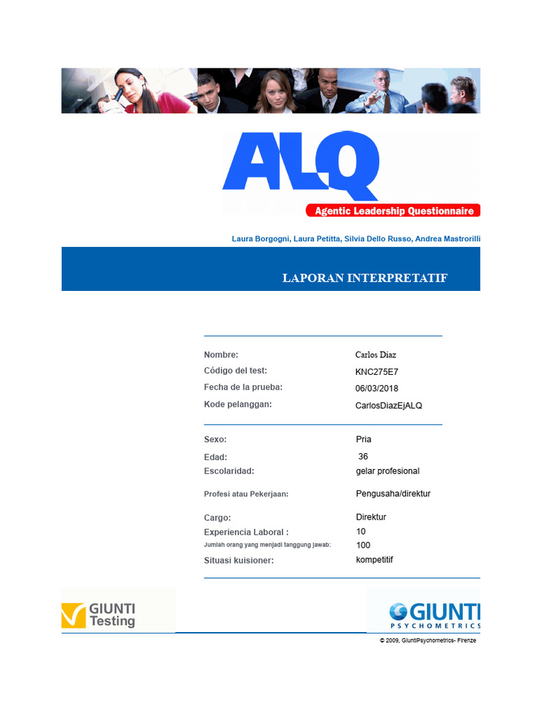 Laporan Interpretatif ALQ untuk Pemimpin | PDF