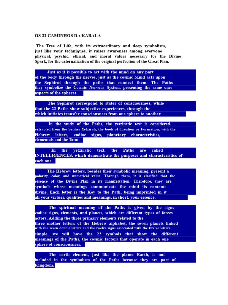 Understanding the 22 Kabbalah Paths | PDF | Kabbalah | Divinity