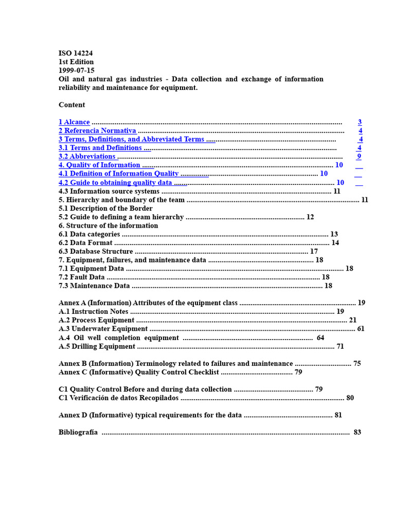 ISO 14224: Data Standards for Oil & Gas | PDF | Reliability Engineering ...