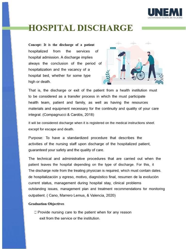 Hospital Discharge Procedures Explained | PDF | Patient | Hospital