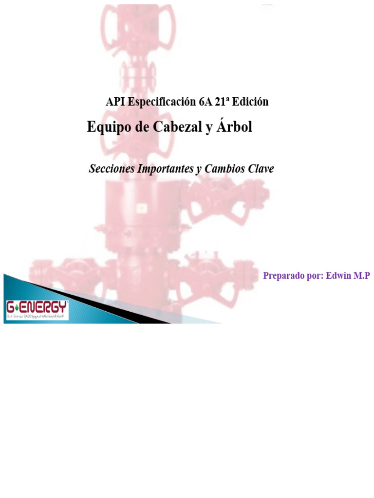 API 6A 21ª Edición: Cambios Clave y Especificaciones | PDF ...