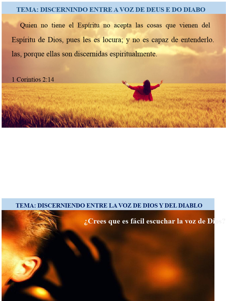 TEMA Discerniendo La Voz de Dios | PDF | Jesús | Dios