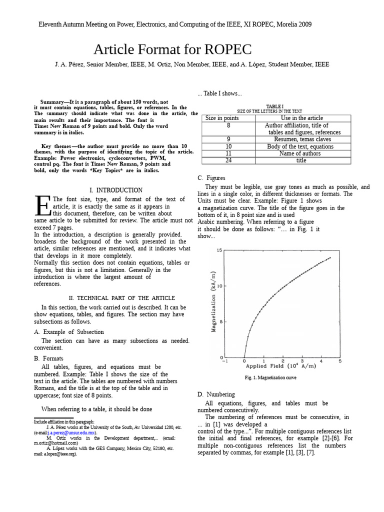 IEEE Article Format | PDF | Nikola Tesla | Times New Roman