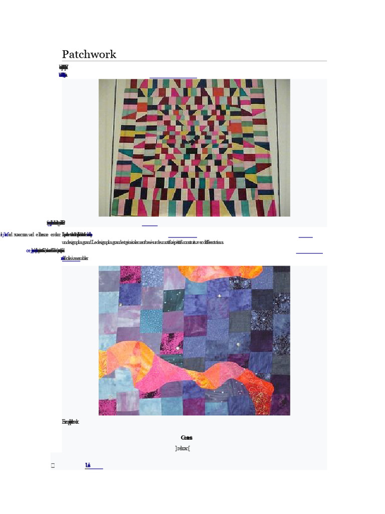 Introduction au patchwork textile | PDF | Arts textiles | Art décoratif