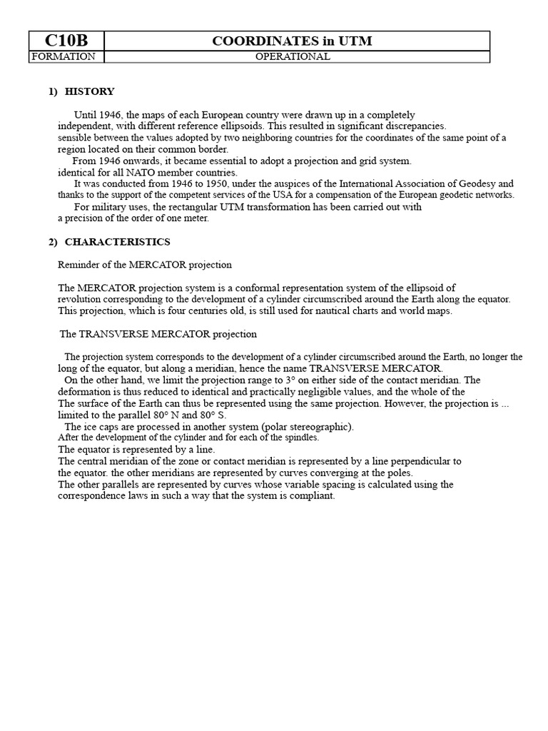 Understanding UTM Coordinates System | PDF | Geodesy | Equator