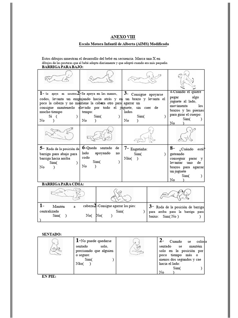 Desarrollo Motor Infantil AIMS | PDF