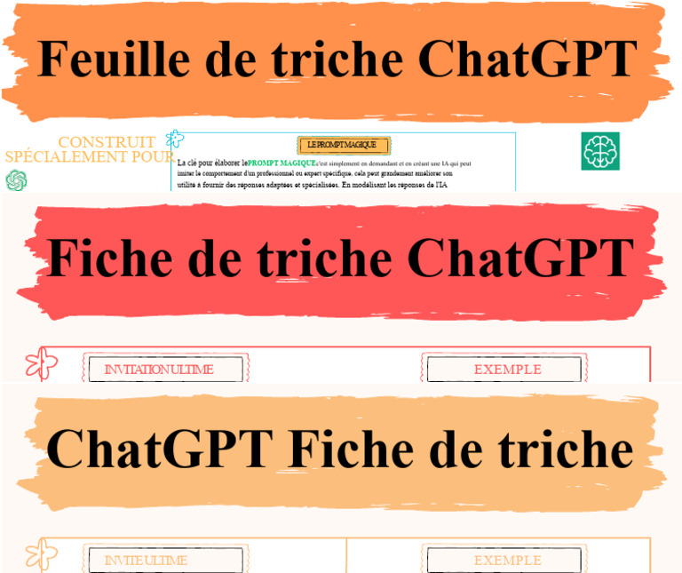 Maîtriser ChatGPT : Guide de Triche | PDF