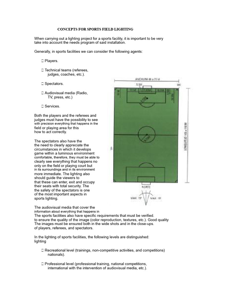 Sports Field Lighting Guidelines | PDF | Lighting | Electromagnetic ...