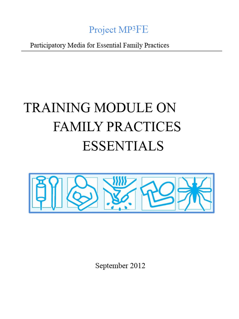 Family Health Practices Training Module | PDF | Diarrhea | Breast Milk