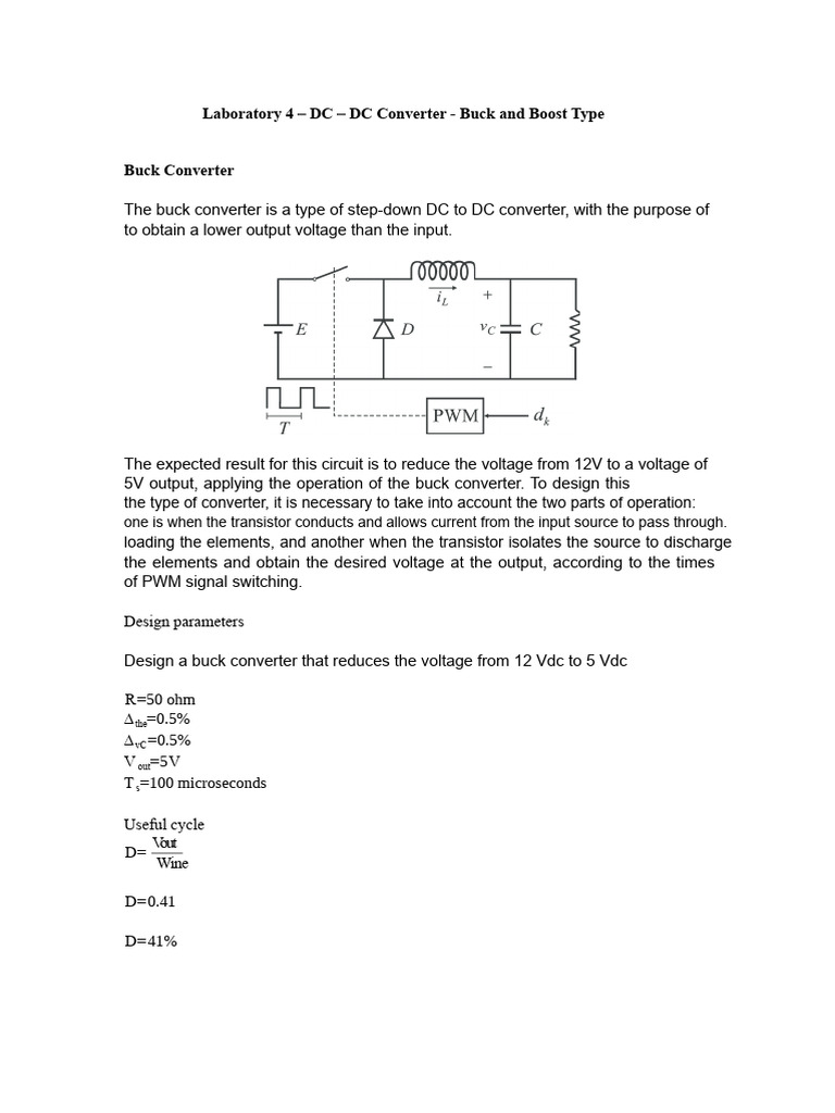 DC-DC Converter Design: Buck & Boost | PDF | Capacitor | Electronic ...