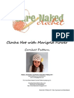 Cloche Hat With Marigold Flower