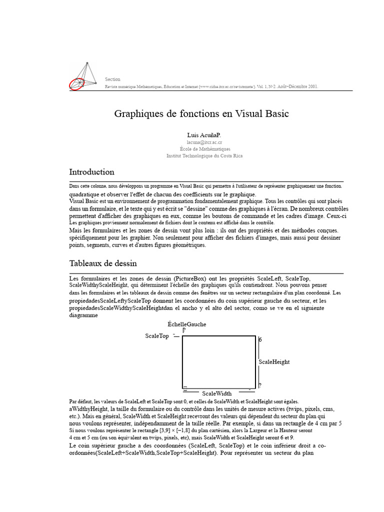Graphiques de fonctions en Visual Basic | PDF | De base