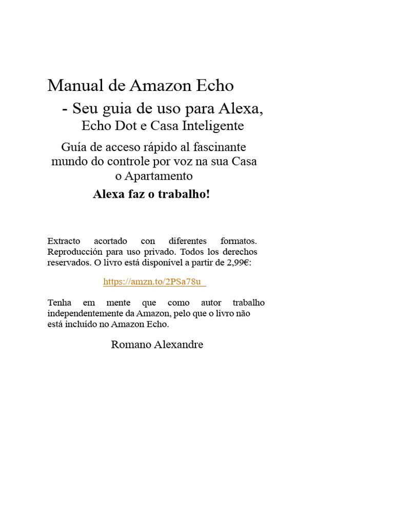 Guia Completo do Amazon Echo e Alexa | PDF | Amazon Echo | Eletrônicos ...