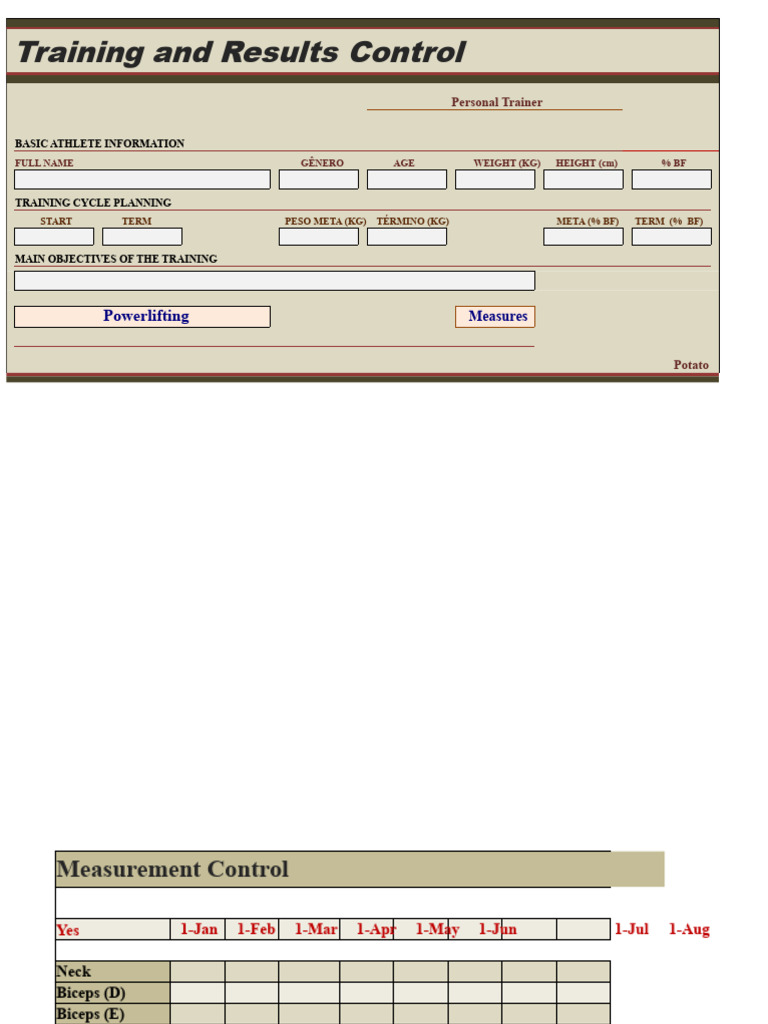 Athlete Training and Progress Tracker | PDF | Weight Training ...