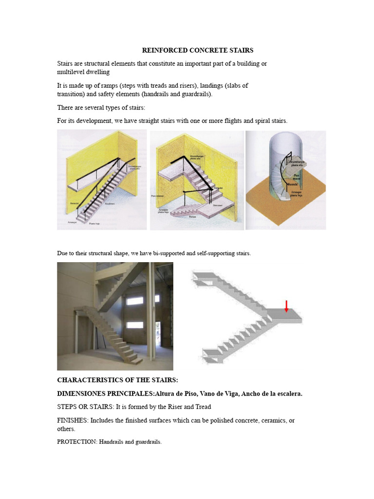 Reinforced Concrete Stairs Guide | PDF | Stairs | Concrete