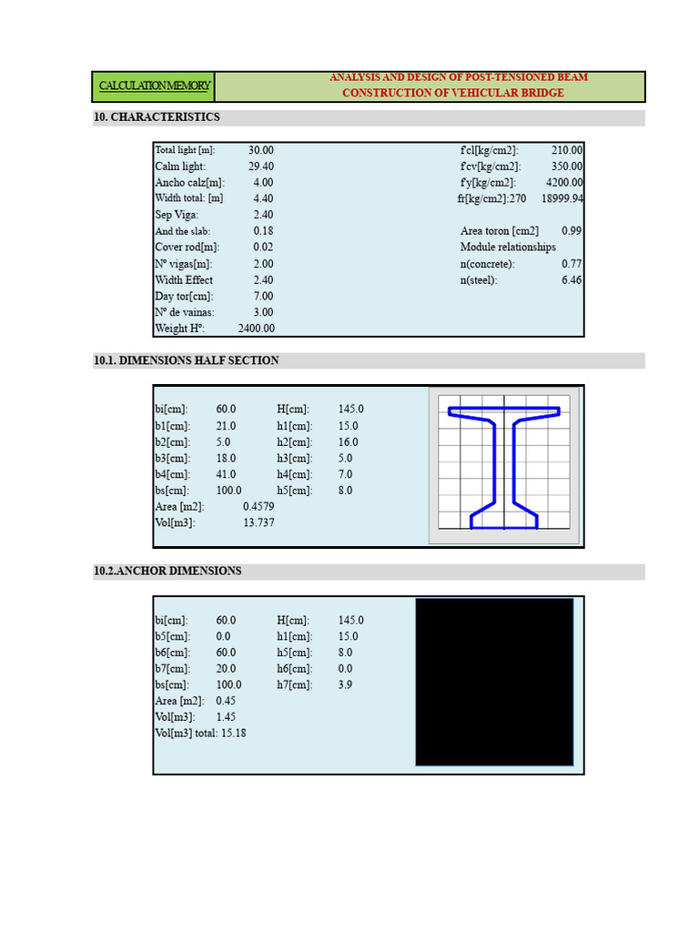 Calculation of Beam L-30m | PDF | Beam (Structure) | Mechanics