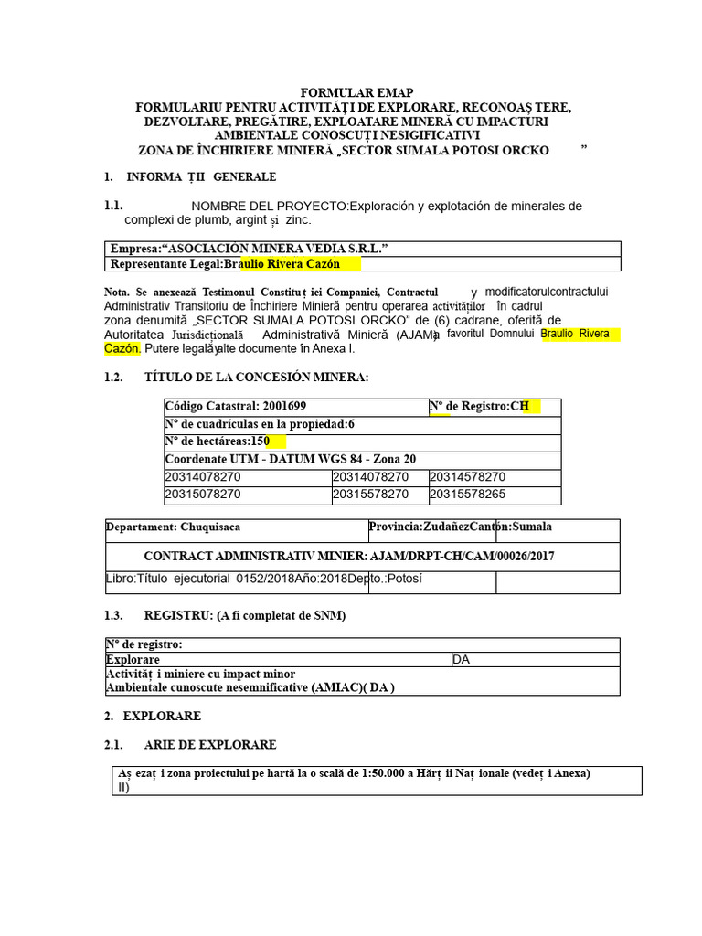 FORMULAR EMAP Ofic | PDF