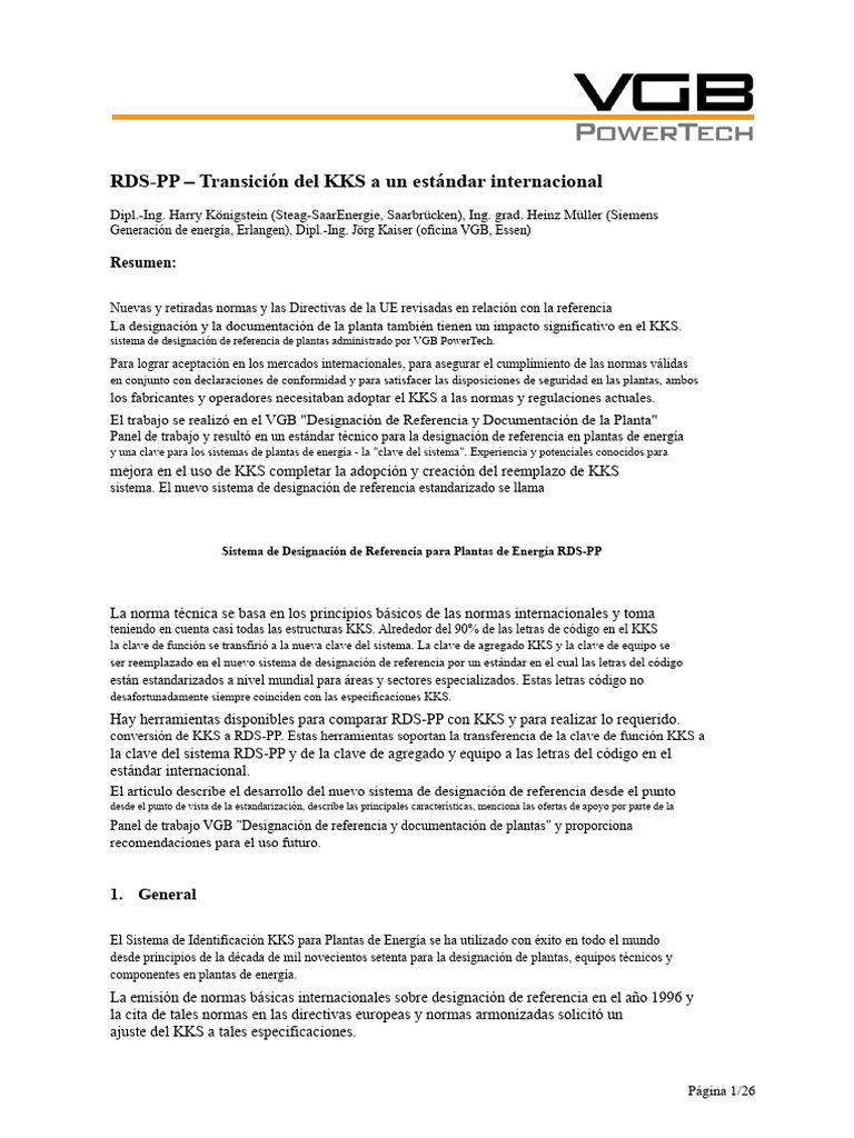 RDS-PP: Nuevo Estándar para Plantas de Energía | PDF | Ingenieria ...