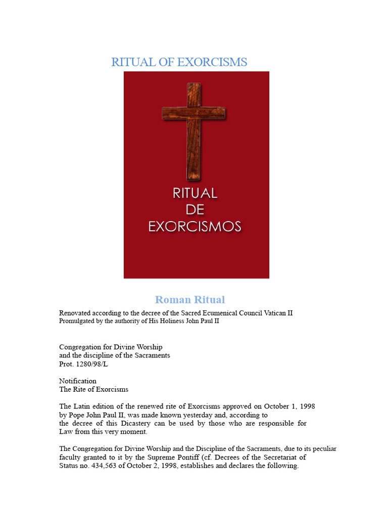 Exorcism Rituals in Roman Catholicism | PDF | Exorcism | God The Father