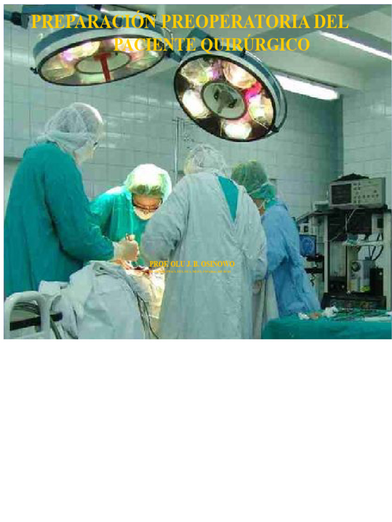 Cuidados Preoperatorios del Paciente | PDF | Cirugía | Consentimiento ...