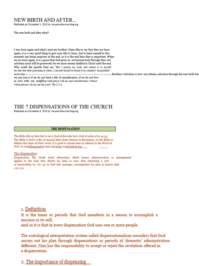 The Seven Dispensations | PDF | Grace In Christianity | Sin, image size:768x1024