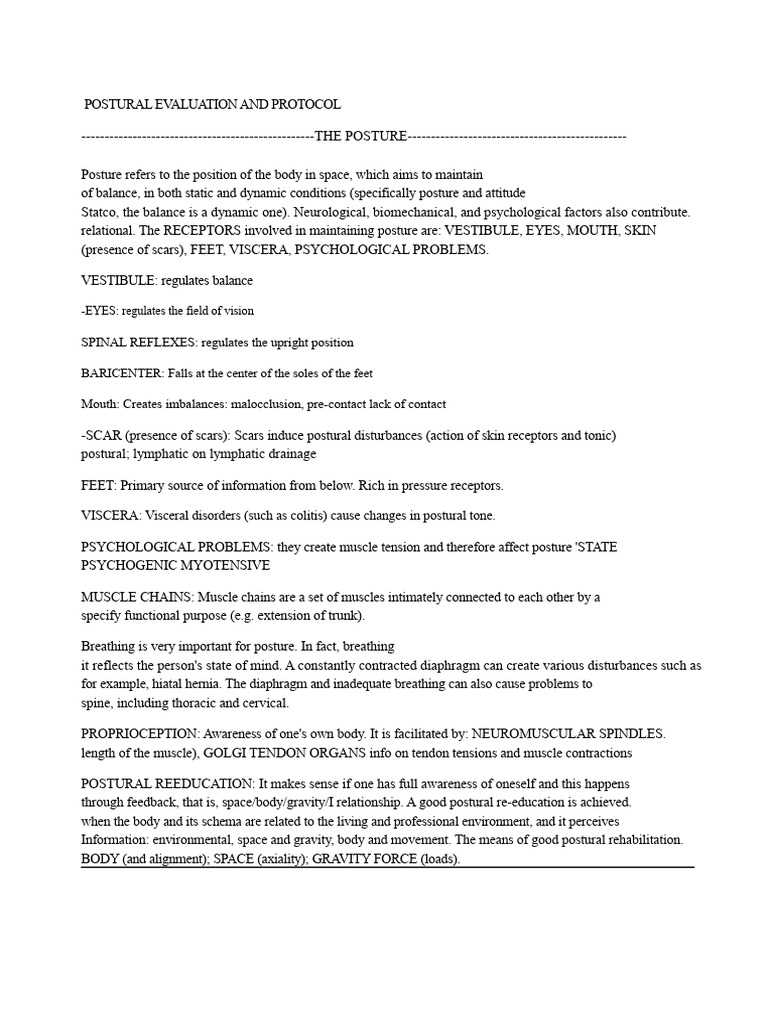 Postural Evaluation and Rehabilitation Guide | PDF | Scoliosis ...