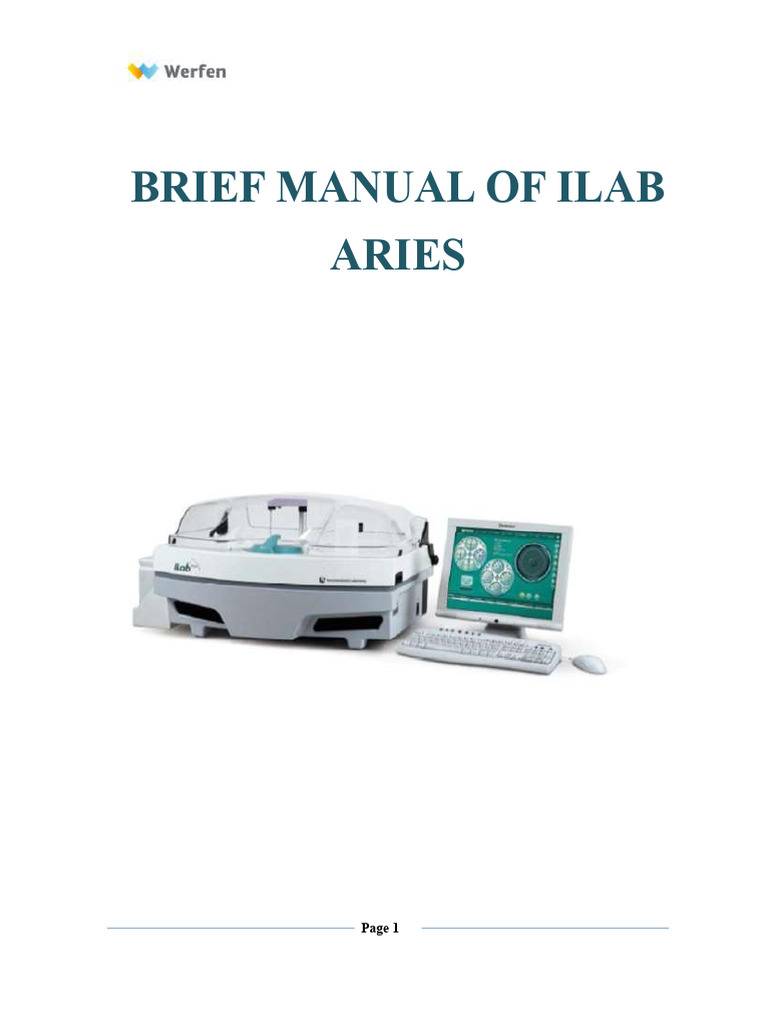 iLab Aries Analyzer User Manual | PDF | Cholesterol | High Density ...
