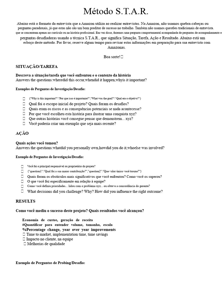 Método STAR | PDF