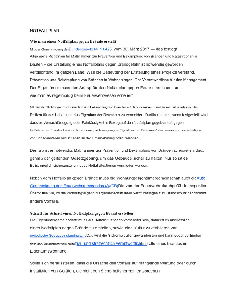 Notfallplan | PDF