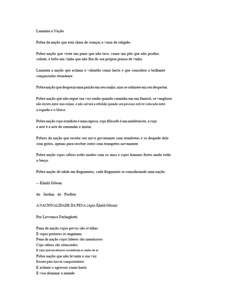 Lamenta A Nação | PDF