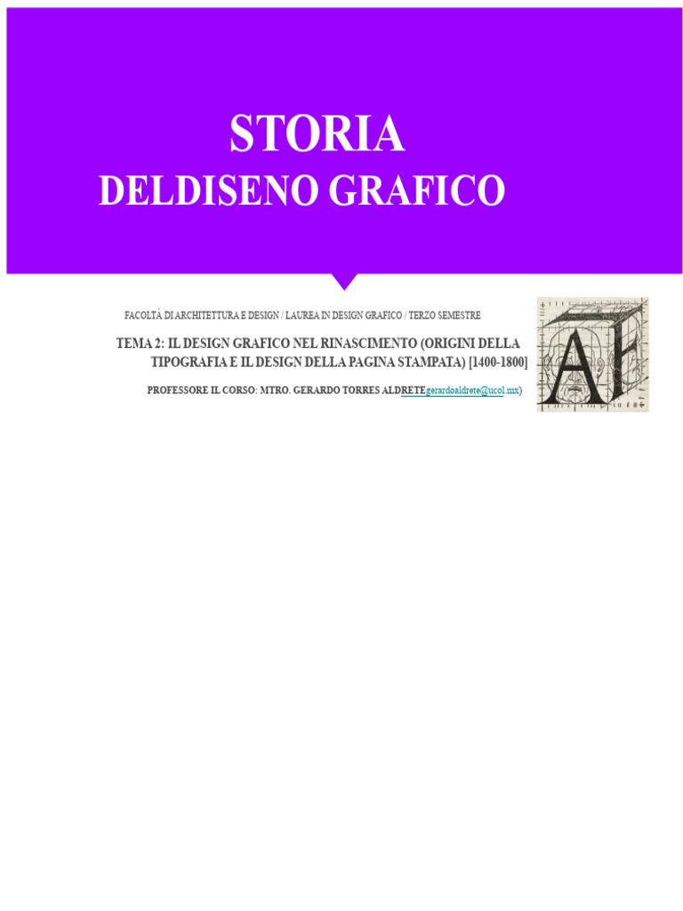 Storia Del Design Grafico - IL RINASCIMENTO | PDF