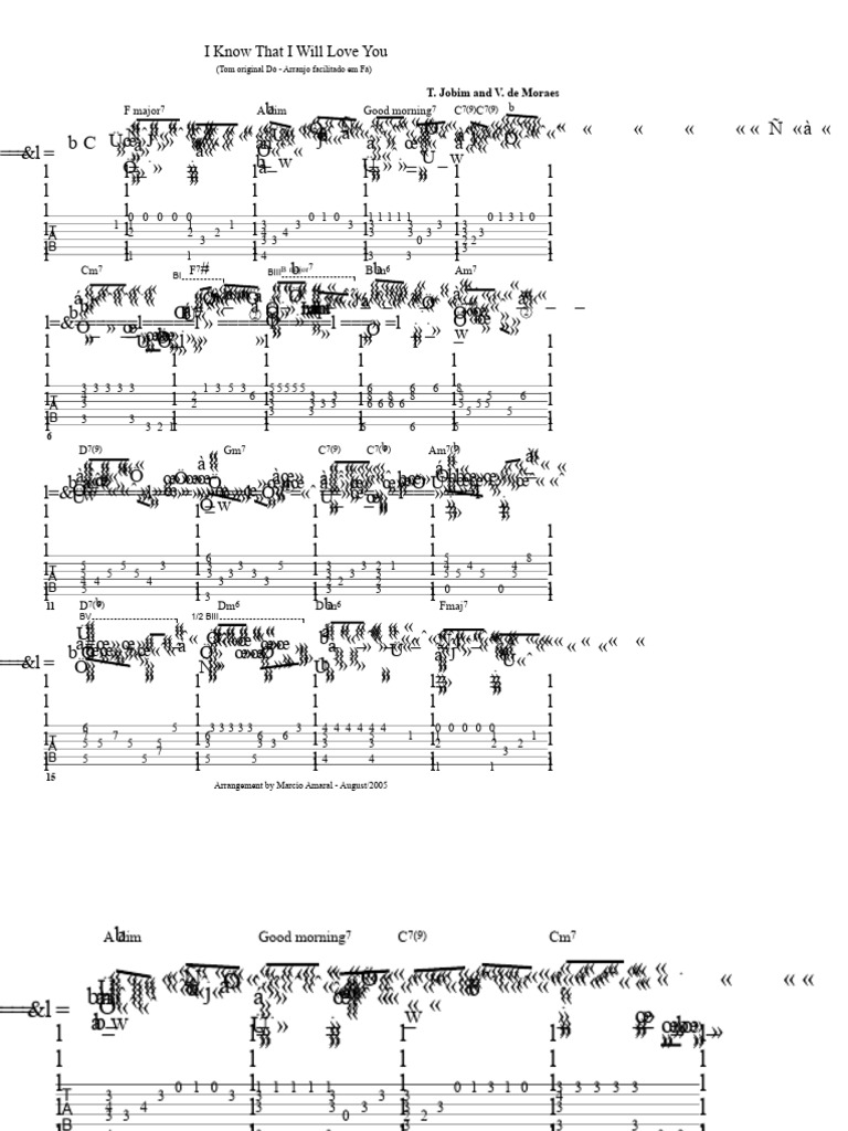 Arrangement de "I Know That I Will Love You" | PDF