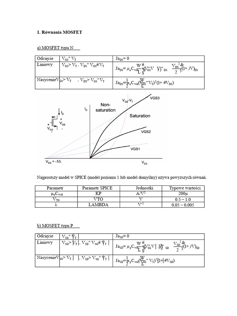 Mosfet LAMBDA | PDF