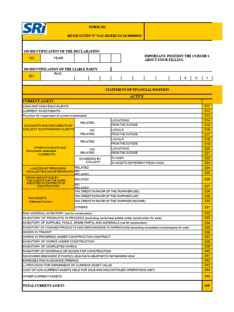 Financial Position Declaration Form 102 | PDF | Expense | Tax Deduction