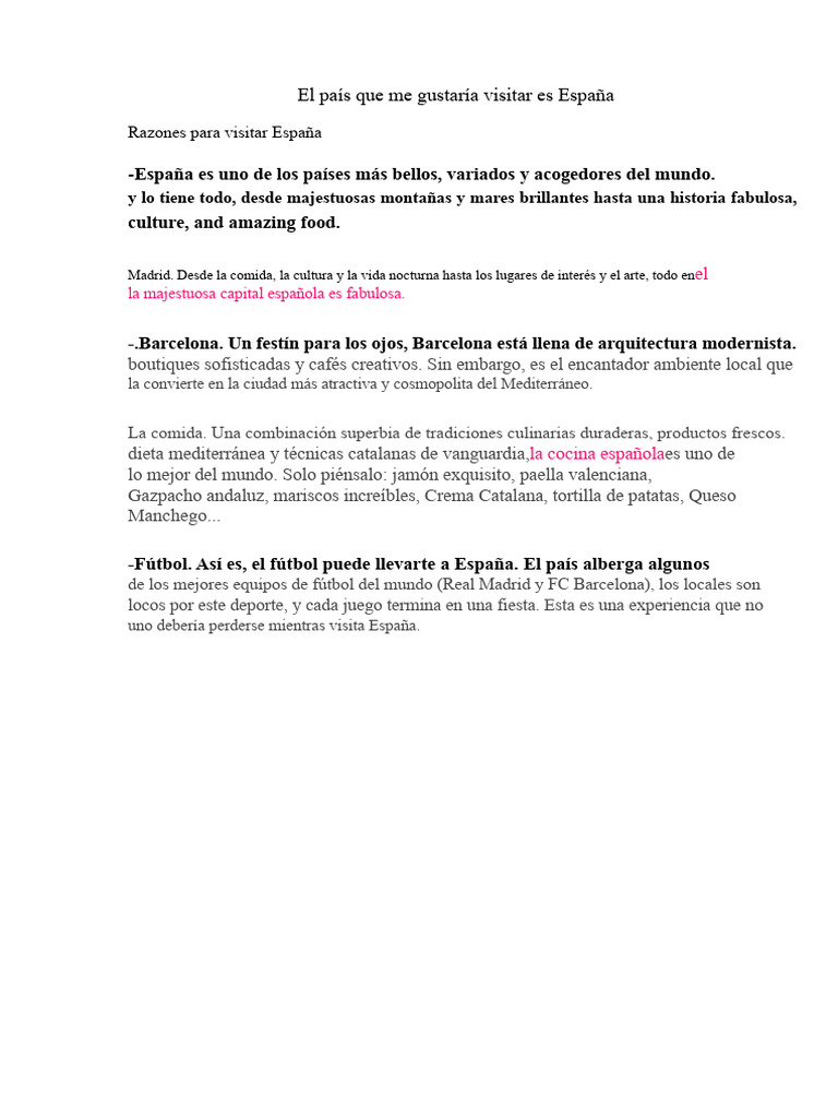Razones para visitar España | PDF | España