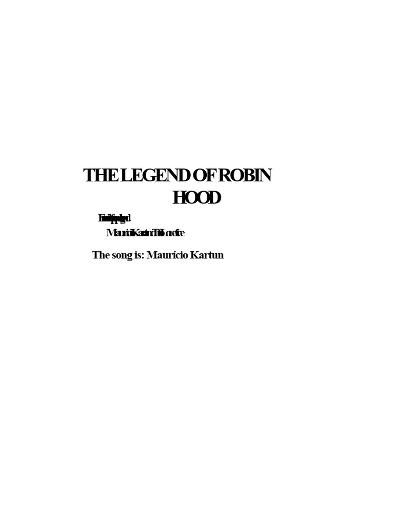 Robin Hood: A Latin American Adaptation | PDF