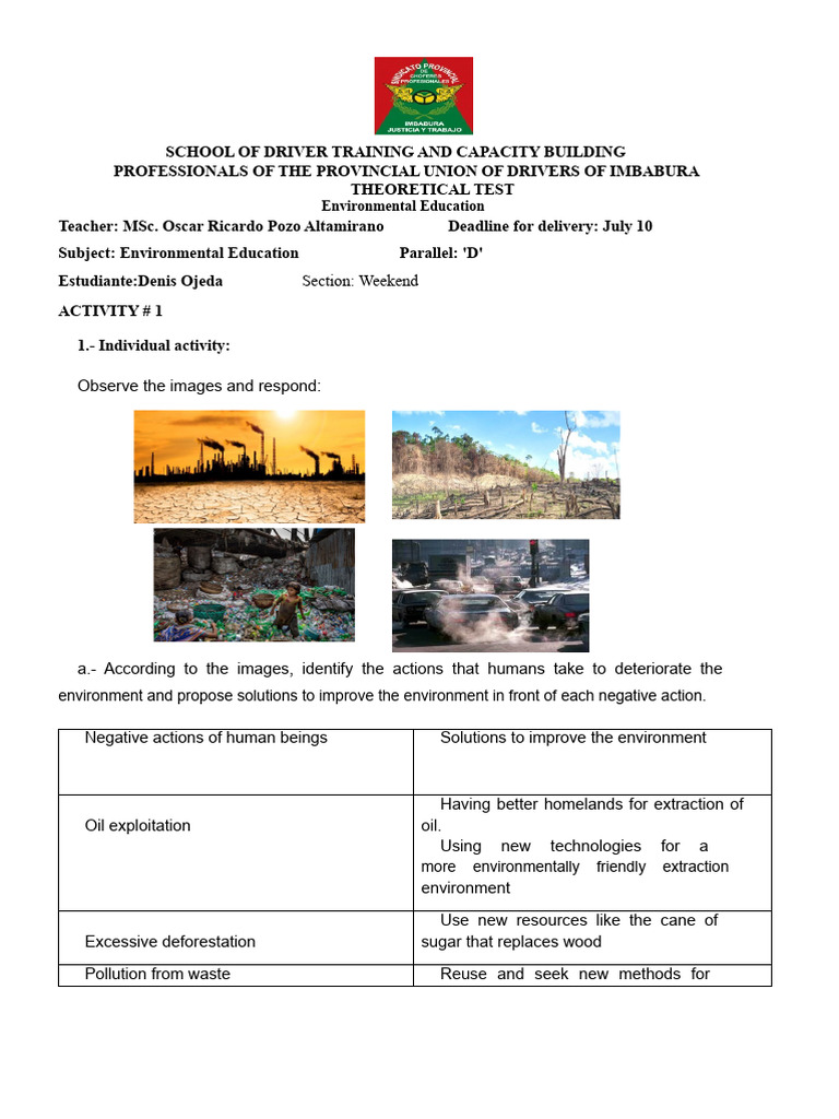 Environmental Education | PDF | Natural Environment | Pollution