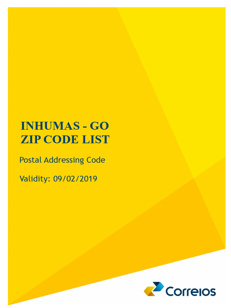 New Zip Codes of Inhumas | PDF | Zip Code | Brazil