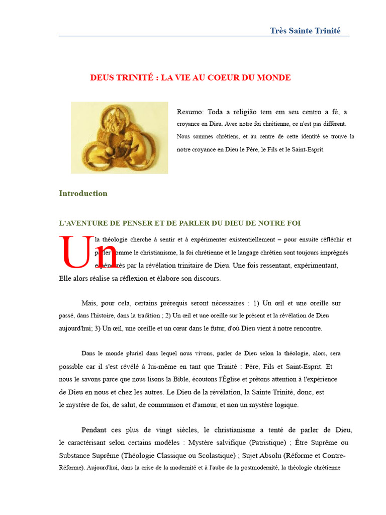 Comprendre la Sainte Trinité chrétienne | PDF | Dieu | Trinité
