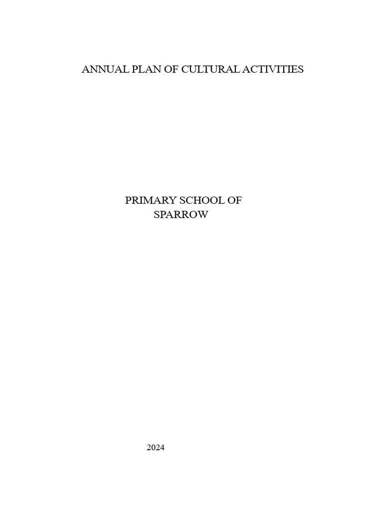 2024 Cultural Activities Plan for Schools | PDF | Physical Education ...
