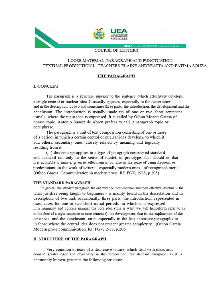 Understanding Standard Paragraph Structure | PDF | Grammar | Linguistics