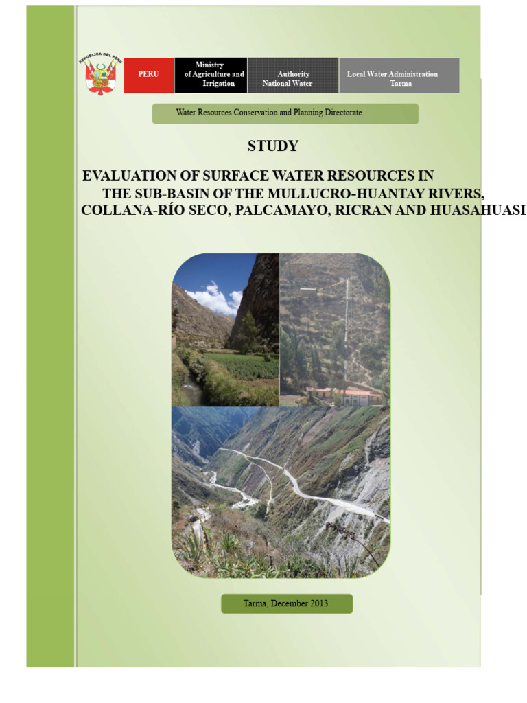 Evaluation Tarma 2014-Memory | PDF | Drainage Basin | Hydrology