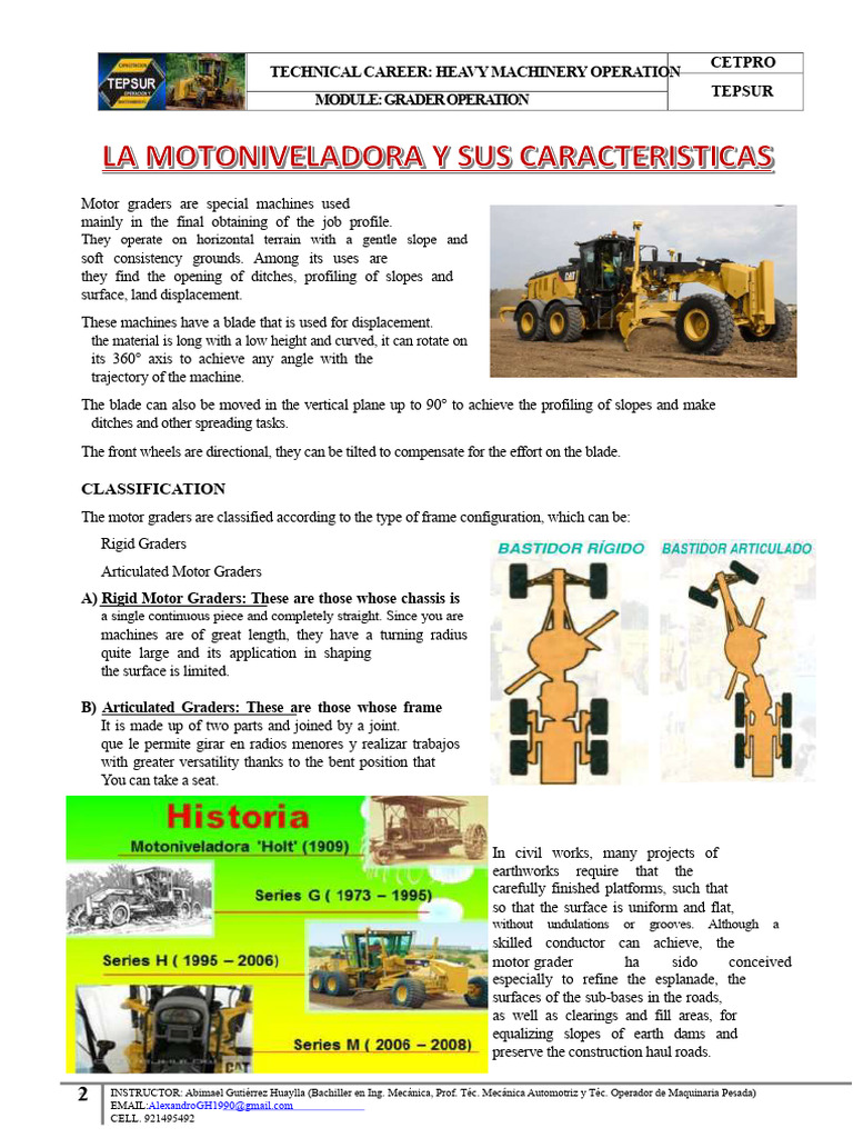 Grader Operation in Heavy Machinery | PDF | Four Wheel Drive | Fuel ...