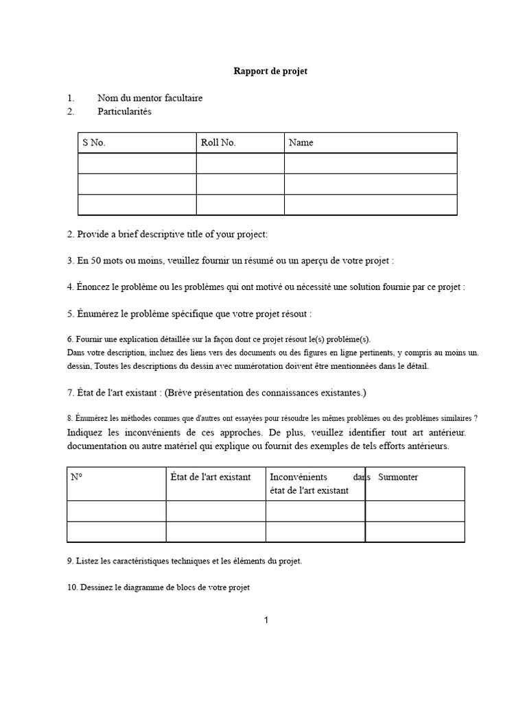 Rapport de Projet : Résolution de Problèmes | PDF