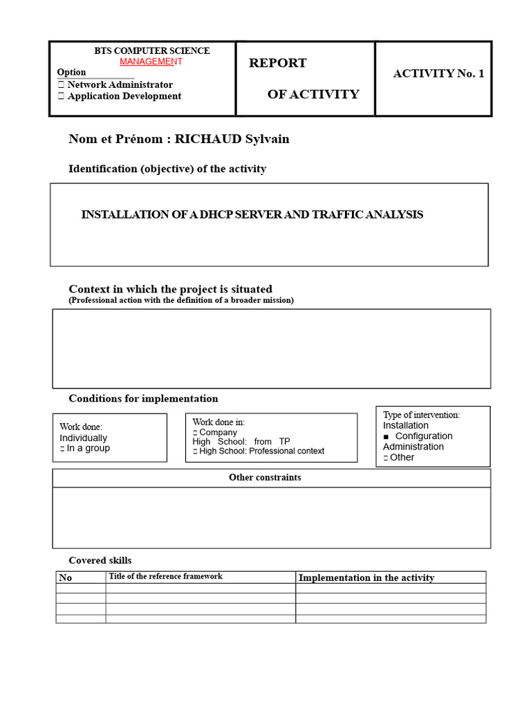 Computer report | PDF | Ip Address | Network Protocols