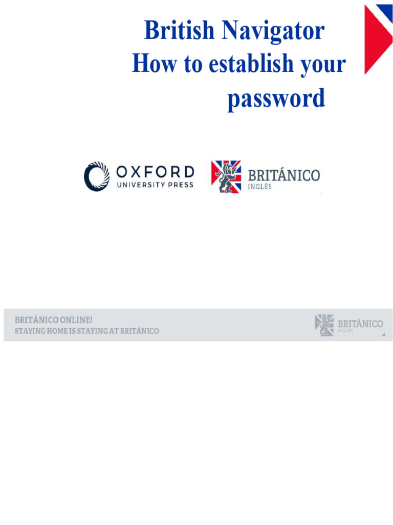 Navigate British How To Set Your Password | PDF