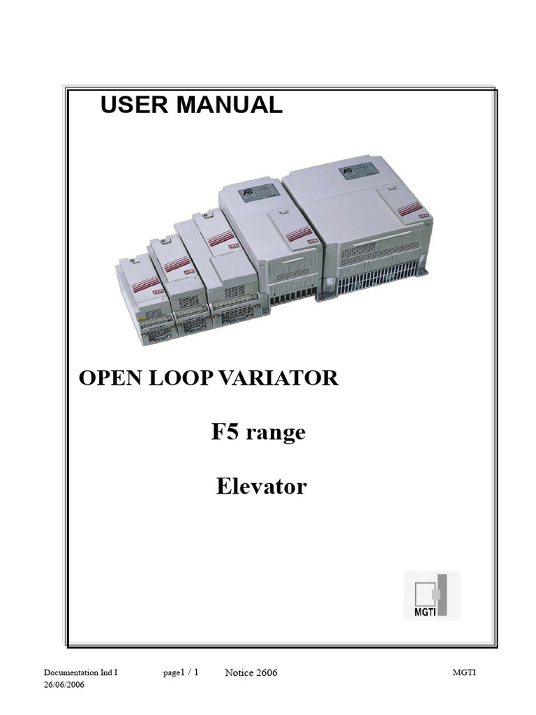 F5 Open Loop Variator User Manual | PDF | Alternating Current | Power ...