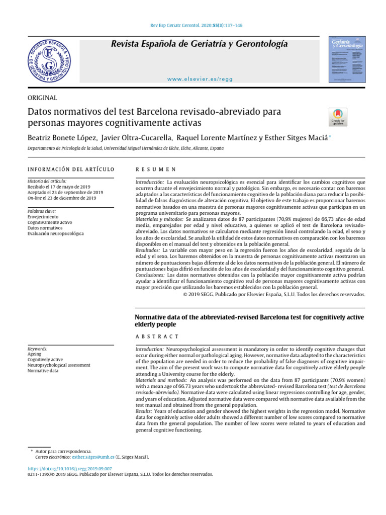 TBCN-R Datos Normativos | PDF | Cociente de inteligencia | Cognición